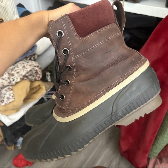 Men’s Sorel Cheyanne Lace Up Full Grain Boot sz 12 - Picture 1 of 5